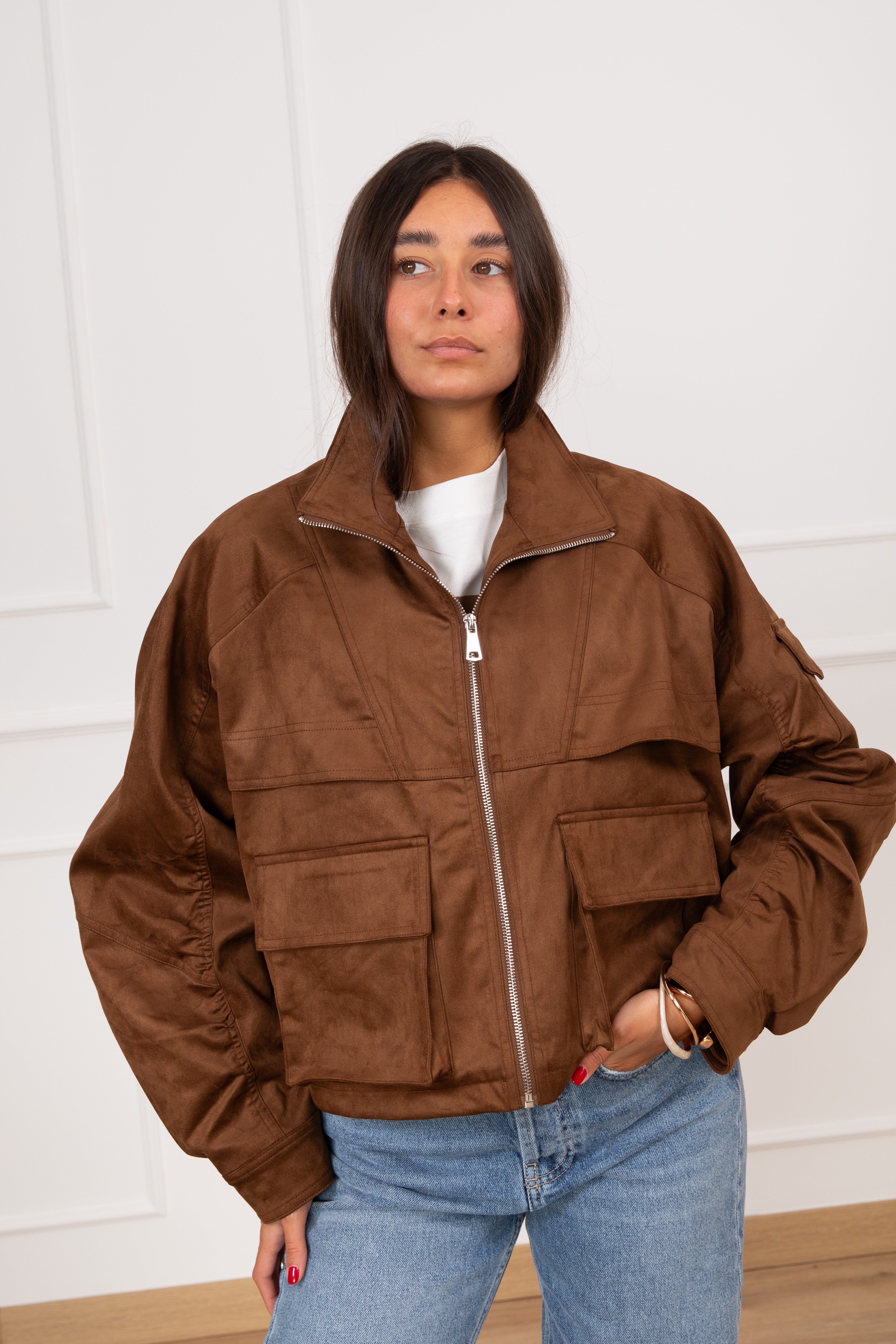 Giaccone in eco-camoscio ViCOLO