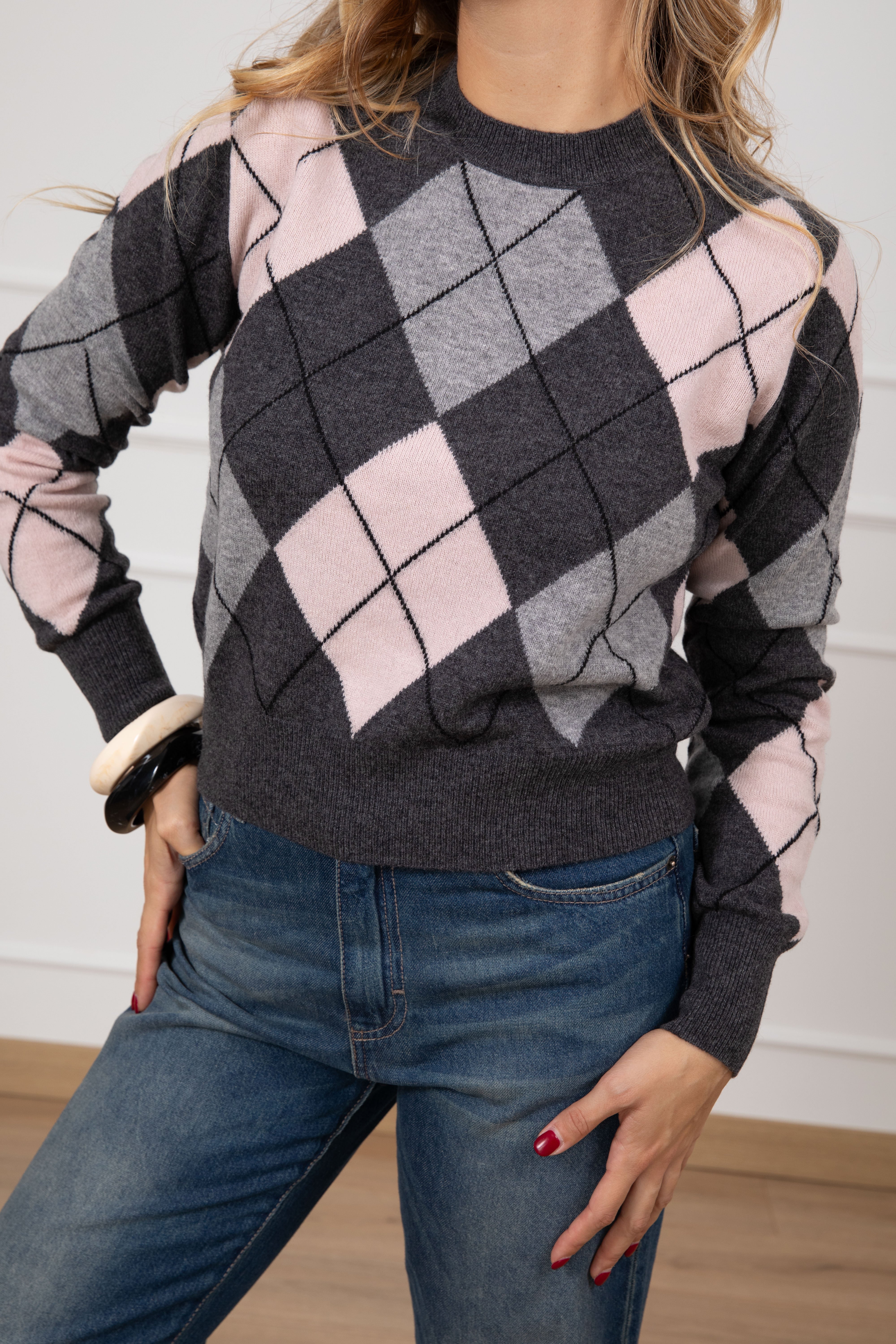 Pull rombi 100% lana Tensione IN