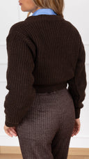 Cardigan bottone gioiello variante moro Haveone