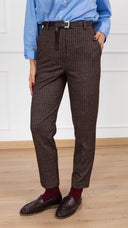 Pantalone sigaretta micro-spigato variante moro Haveone