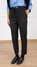 Pantalone sigaretta micro-spigato variante grigio Haveone