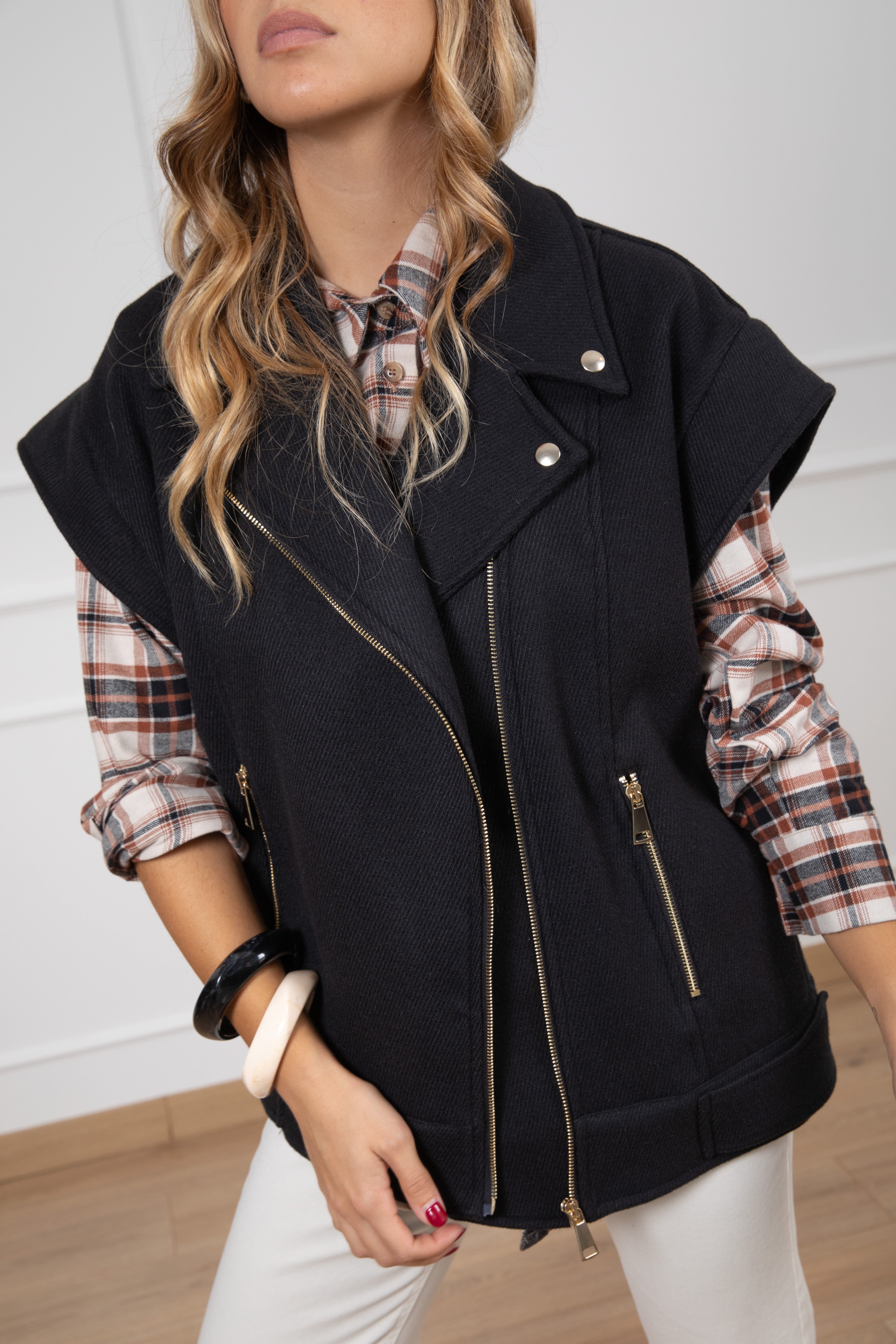 Chiodo smanicato in panno Tensione IN