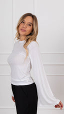 T-shirt in lana e modal variante latte Haveone