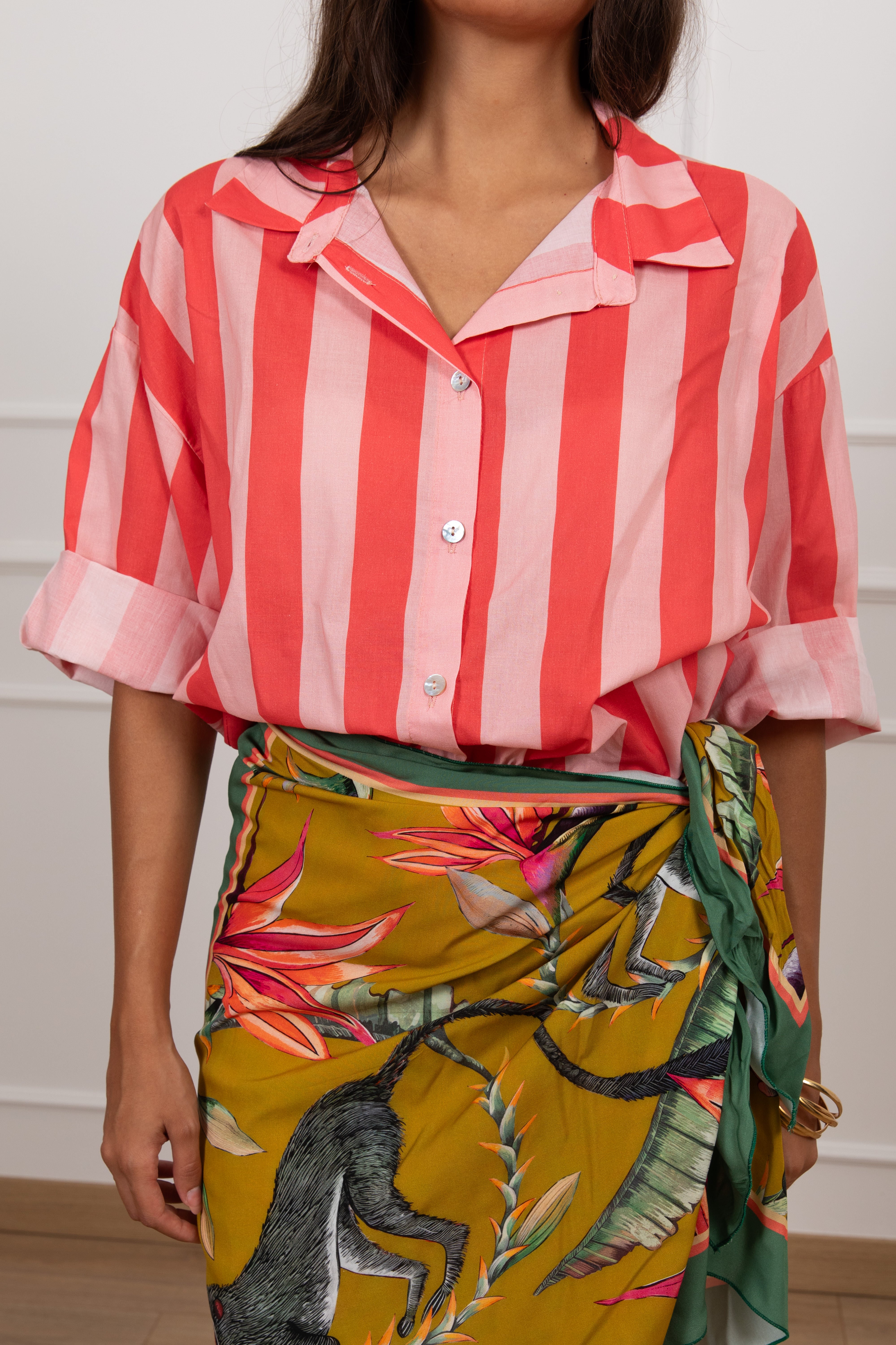 Camicia riga rosa Susy Mix