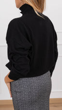 Cardigan mezzo-collo variante nero ViCOLO