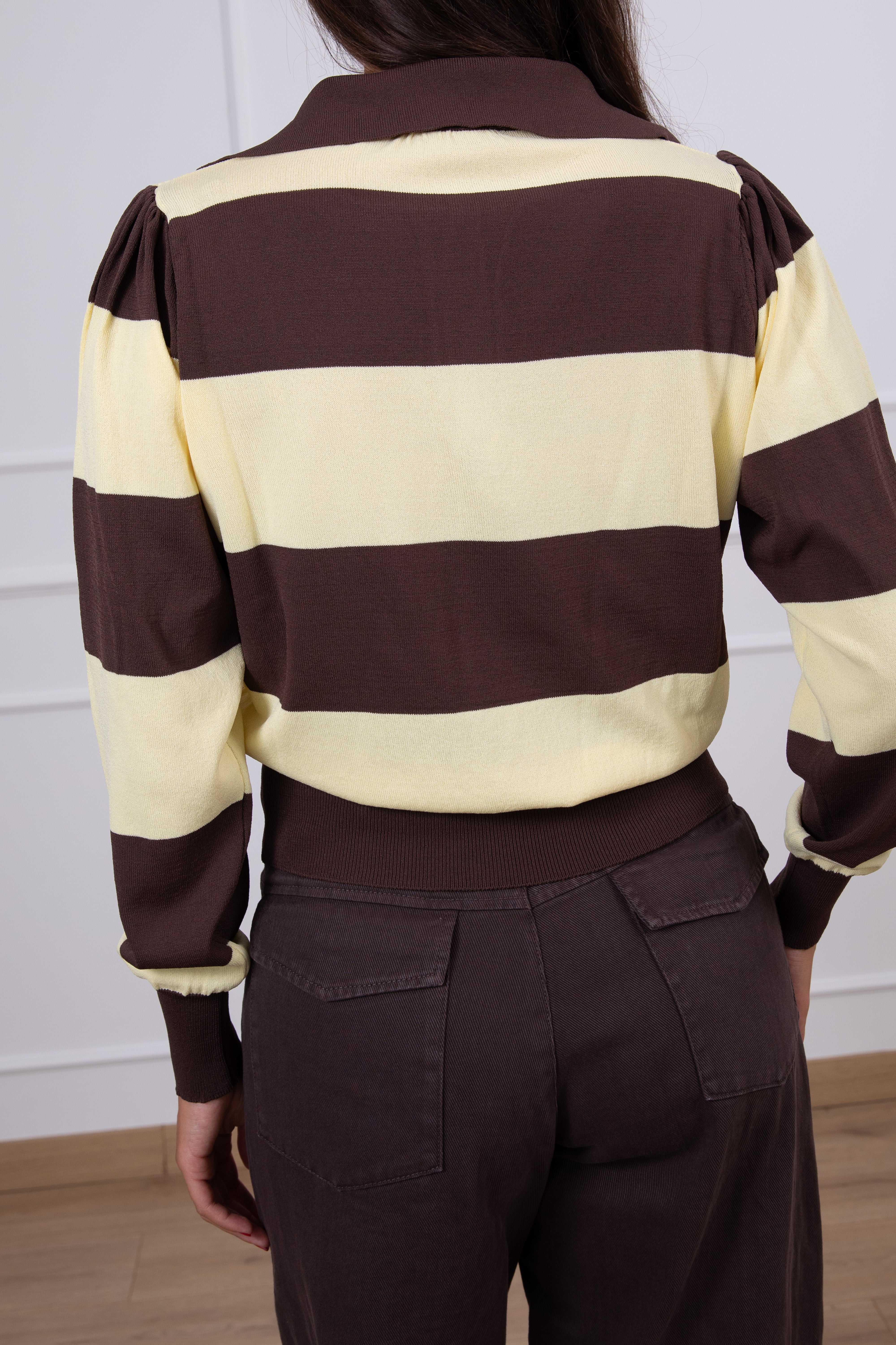 Polo in viscosa a righe larghe ViCOLO