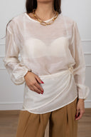 Blusa in tencel con foulard Susy Mix