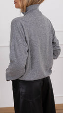 Cardigan mezzo-collo variante grigio ViCOLO