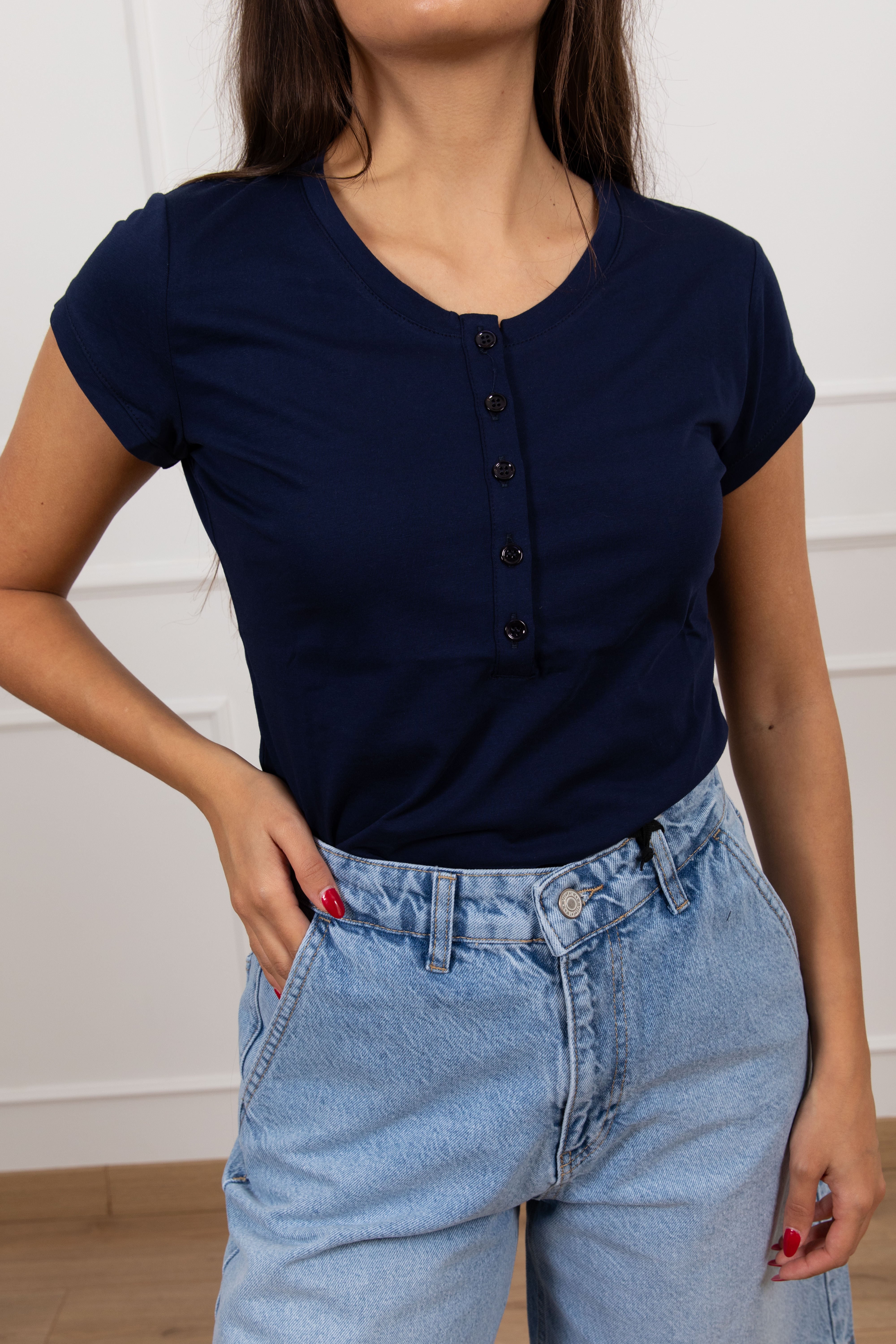 T-shirt serafino slim-fit ViCOLO