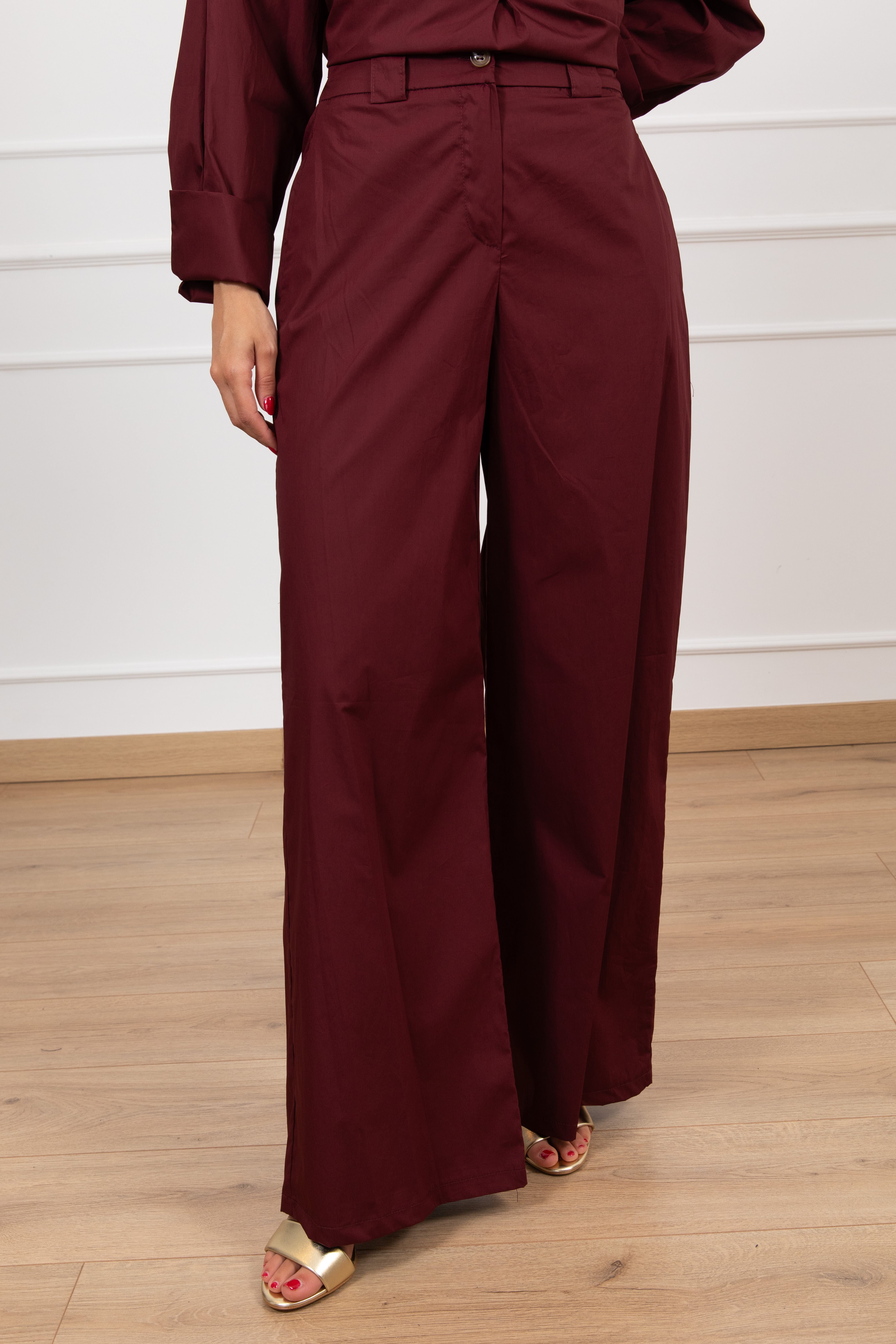 Pantalone in cotone con elastico sul retro Tensione IN
