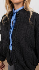 Bomber in maglia motivo treccia Haveone