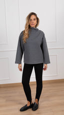 Coordinato felpa e leggings con ghetta variante grigio Haveone