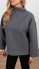Coordinato felpa e leggings con ghetta variante grigio Haveone