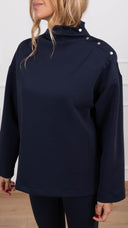 Coordinato felpa e leggings con ghetta variante blu Haveone