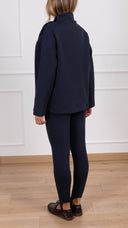 Coordinato felpa e leggings con ghetta variante blu Haveone