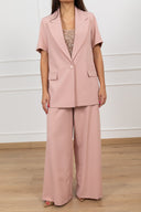 Tailleur giacca manica corta e pantalone gamba ampia Susy Mix
