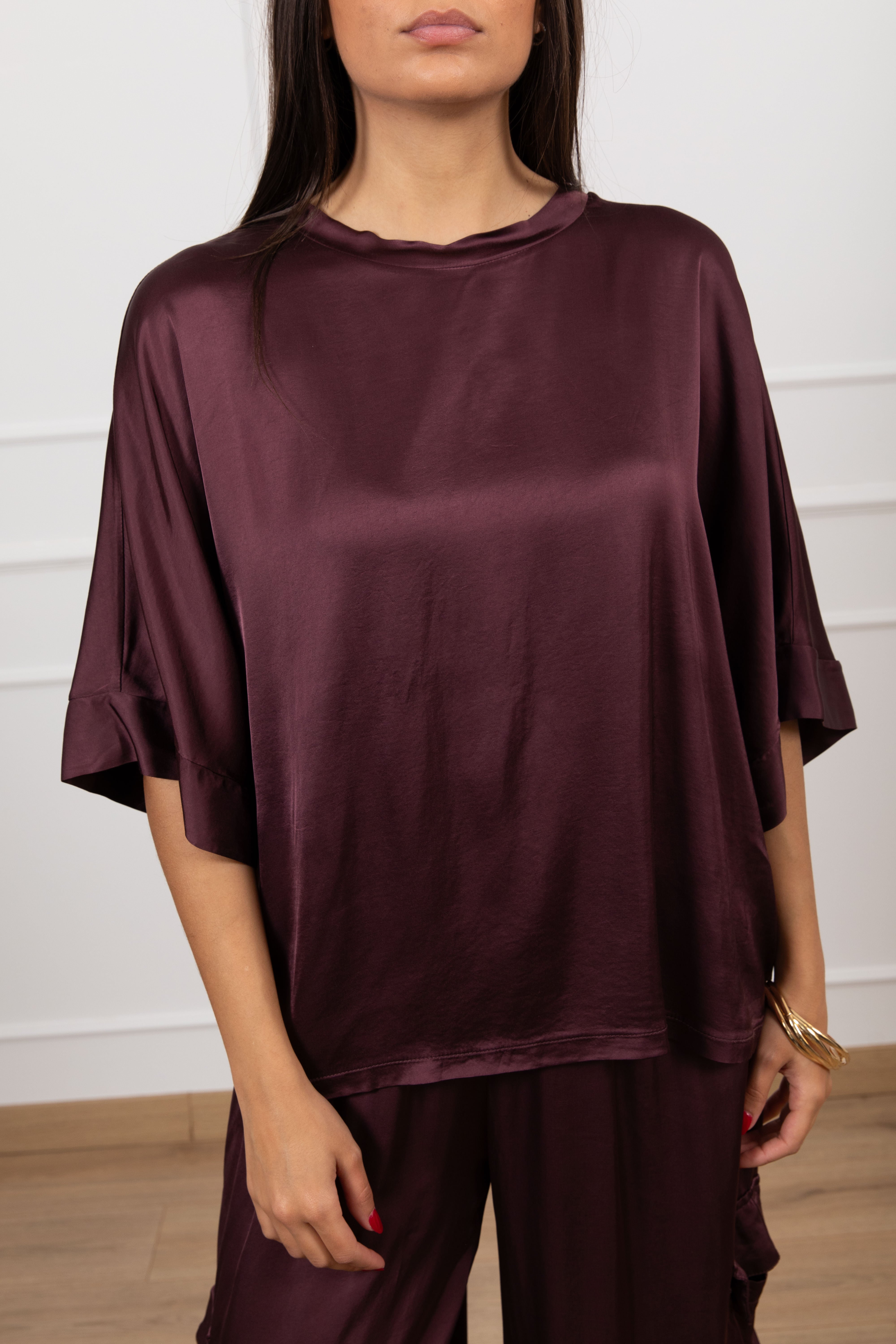 Blusa over-size in viscosa Motel