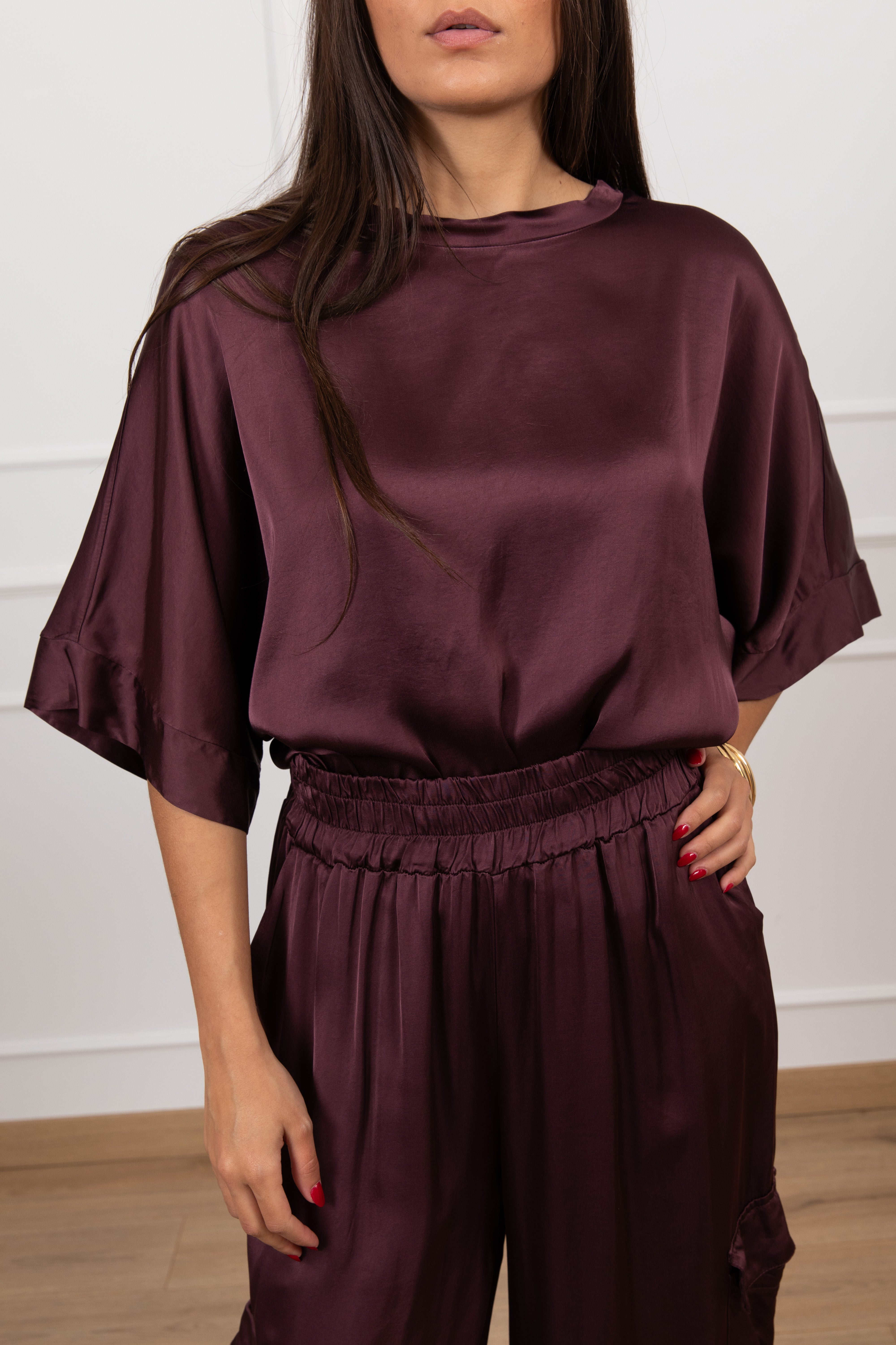 Blusa over-size in viscosa Motel