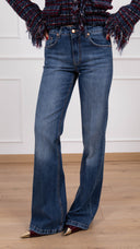 Jeans a zampa lavaggio blu Tensione IN