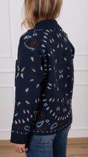 Giacca in maglia motivo bandana variante blu Tensione IN