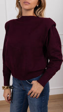 Pull girocollo con spallina imbottita variante barolo Haveone