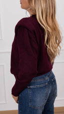 Pull girocollo con spallina imbottita variante barolo Haveone