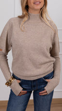 Maglia mezzo-collo con manicotto variante beige ViCOLO