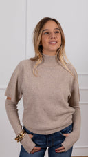 Maglia mezzo-collo con manicotto variante beige ViCOLO