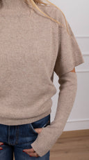 Maglia mezzo-collo con manicotto variante beige ViCOLO