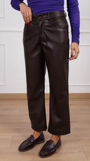 Pantalone Tom in eco-pelle variante moro Motel