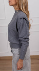 Pull girocollo con spallina imbottita variante grigio Haveone