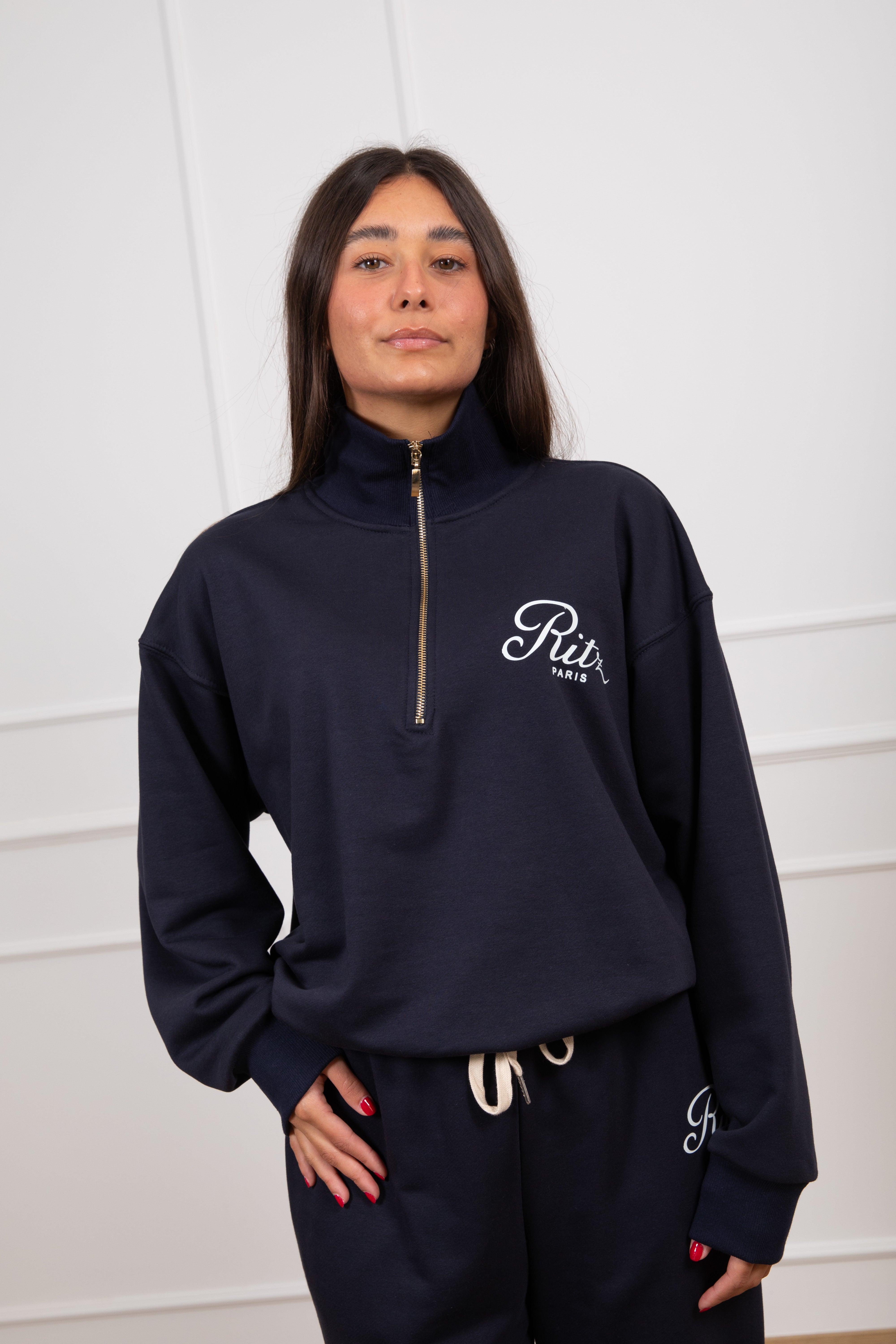 Felpa "Paris" con mezza zip Tensione IN
