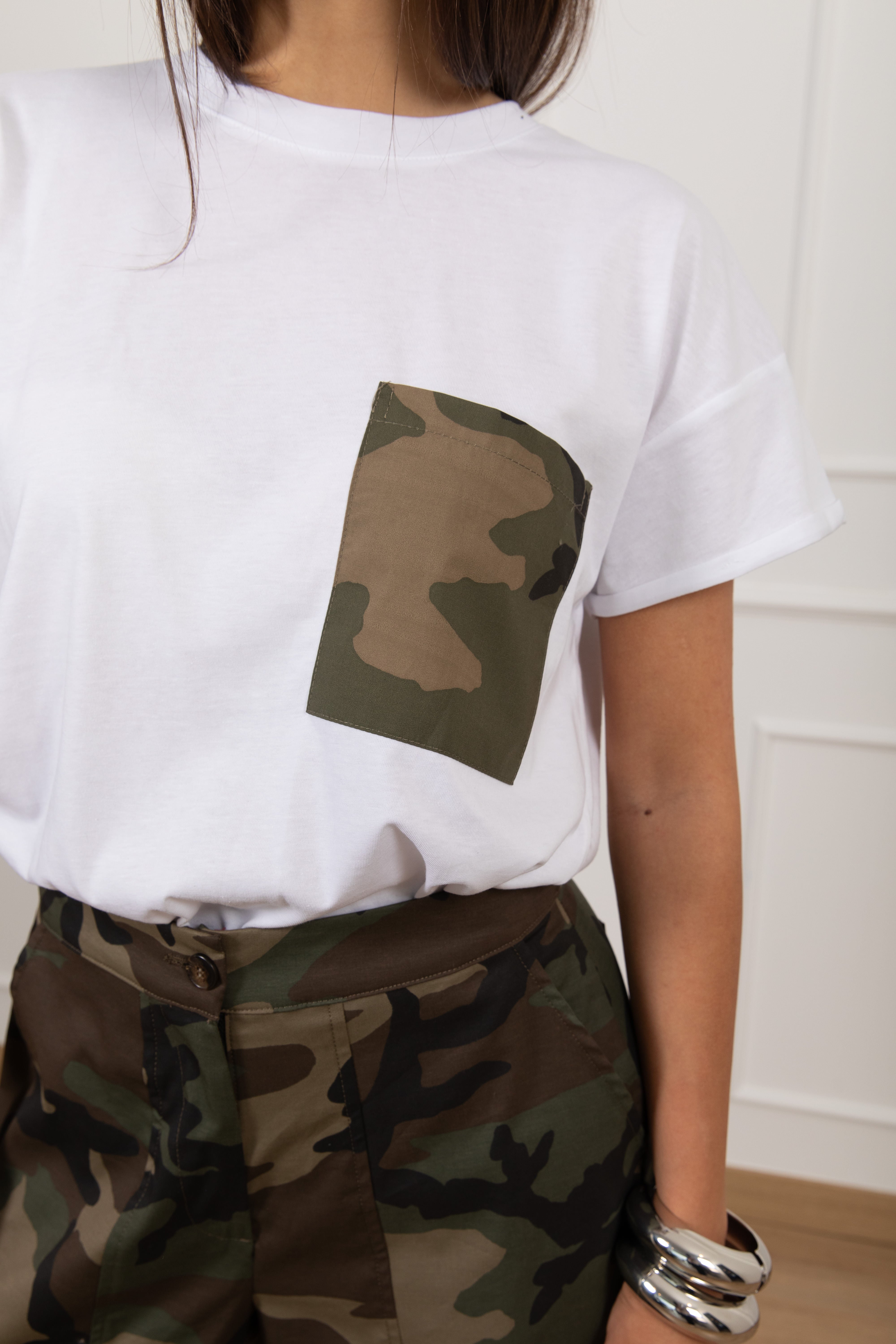 PRE ORDER 27/05 T-shirt con tasca camouflage Tensione IN
