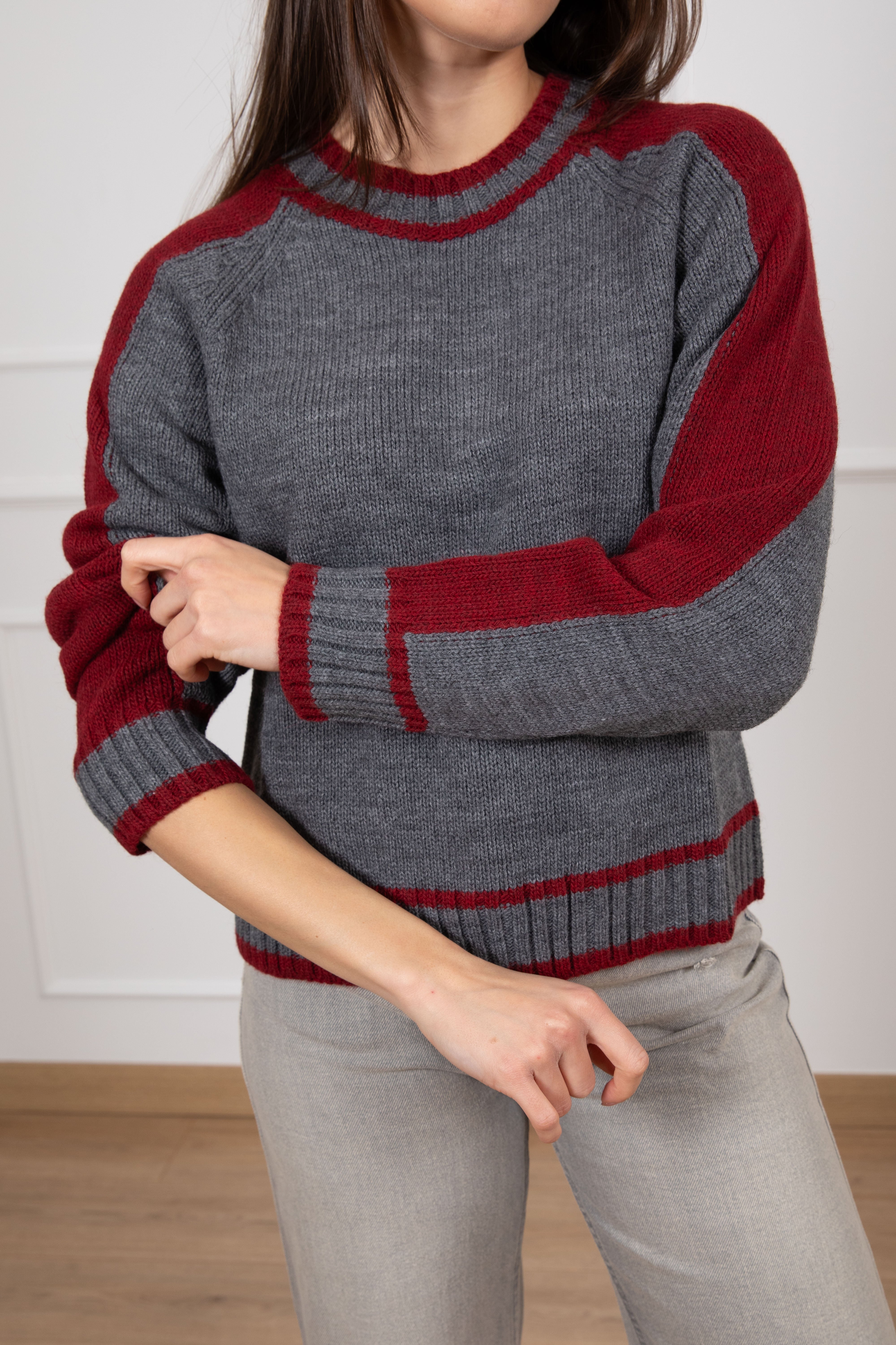 Pull con dettagli bi-color ViCOLO