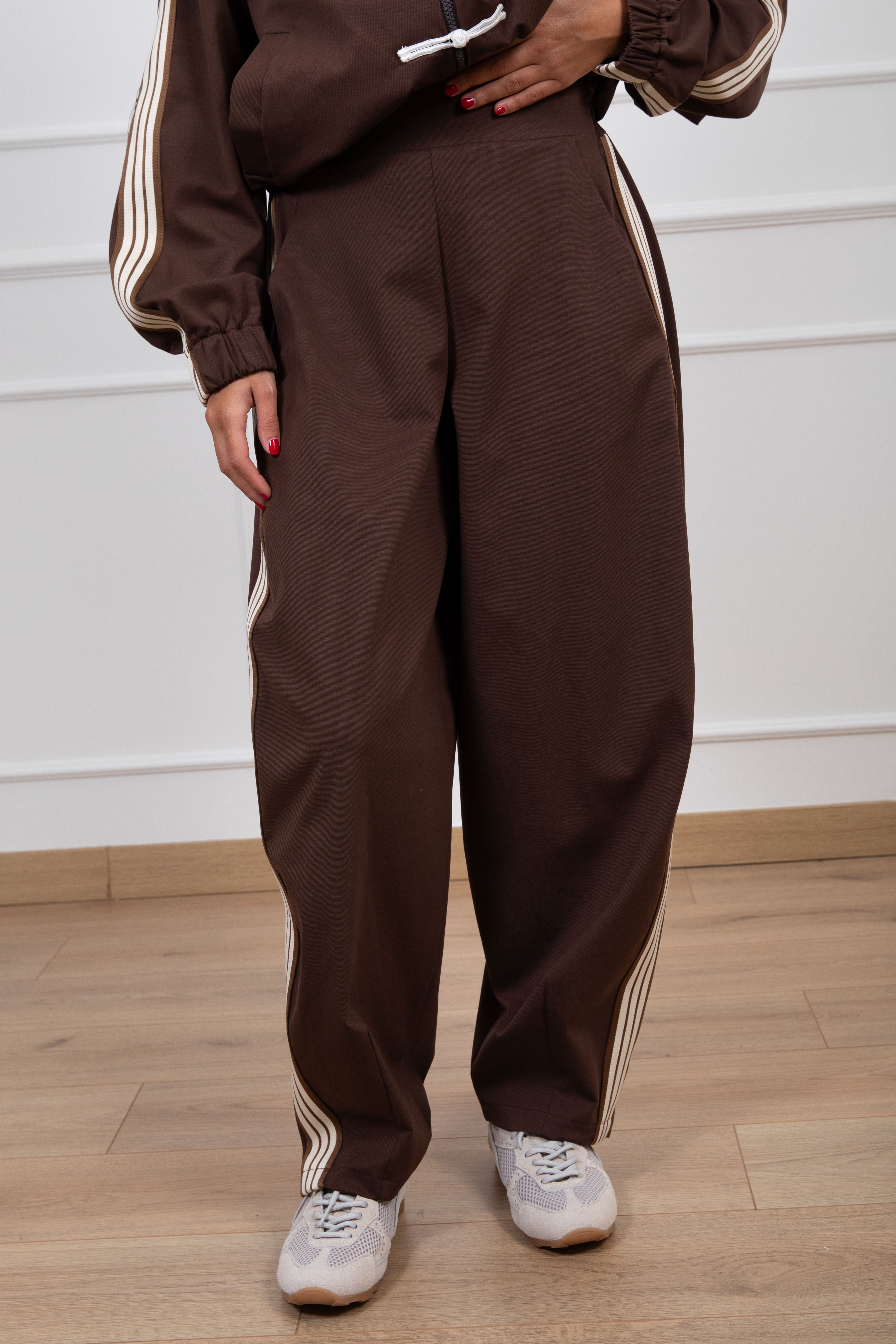 Pantalone barrel con bande laterali Motel