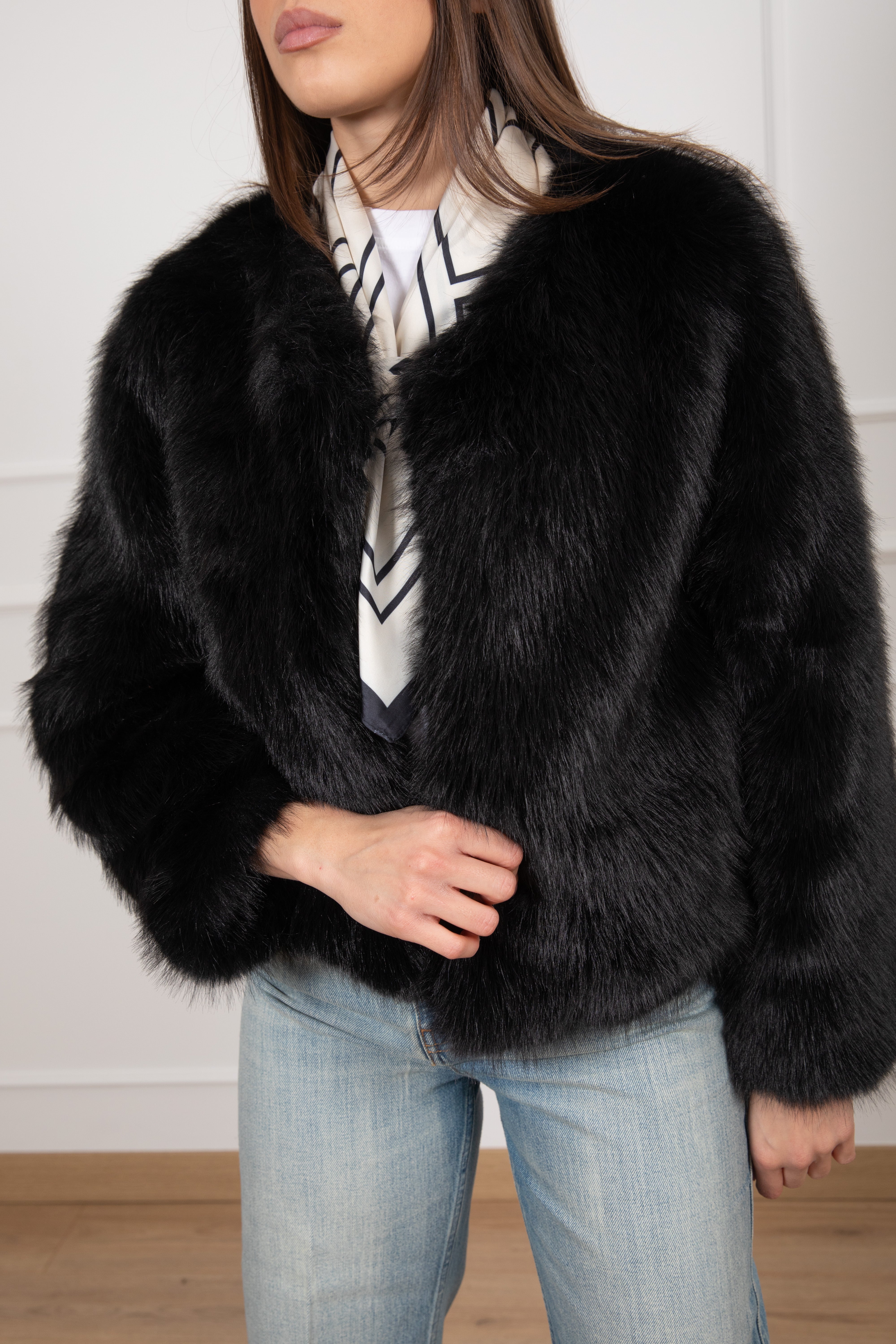 Eco-visone con foulard Susy Mix