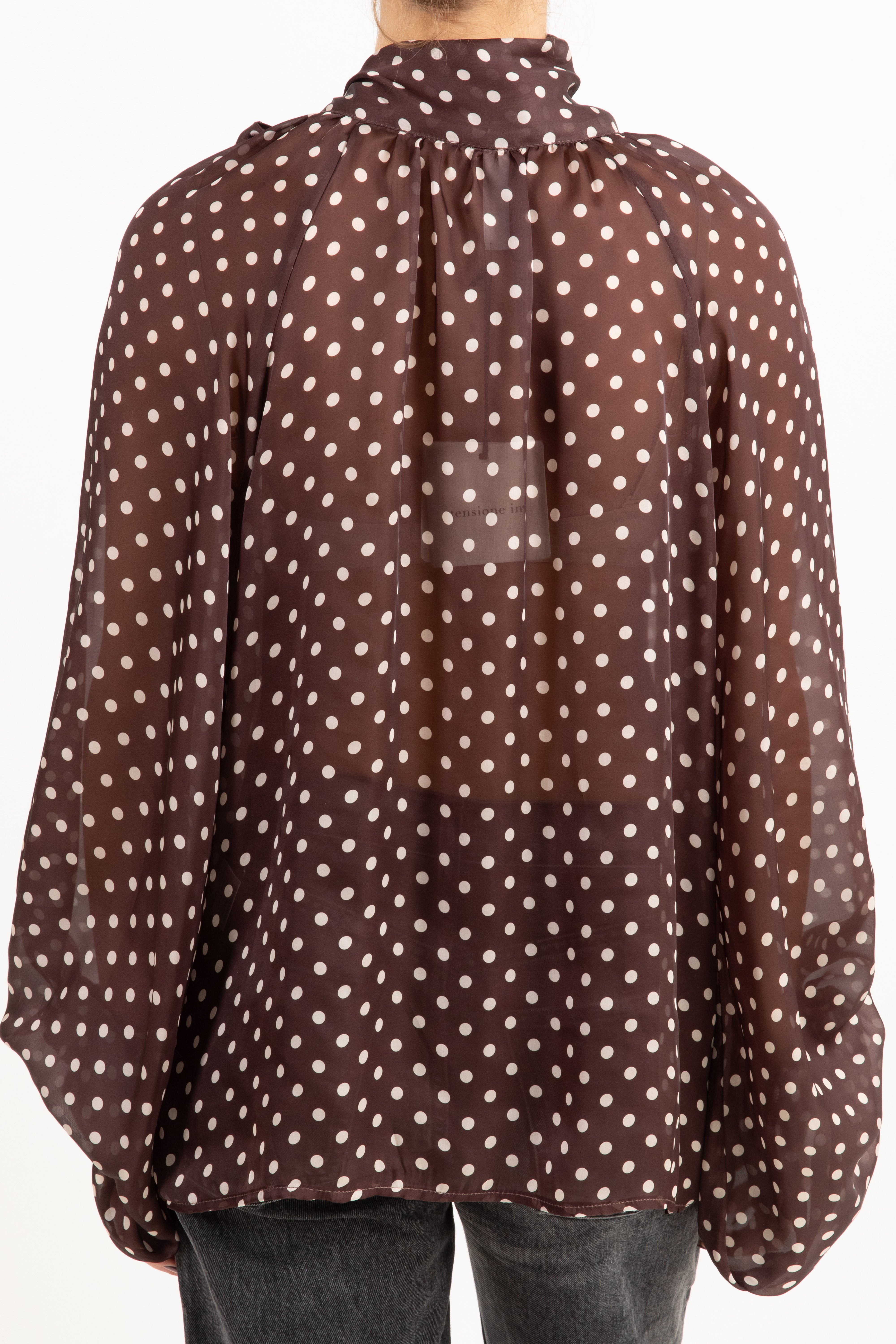 Blusa a pois con fiocco Tensione IN