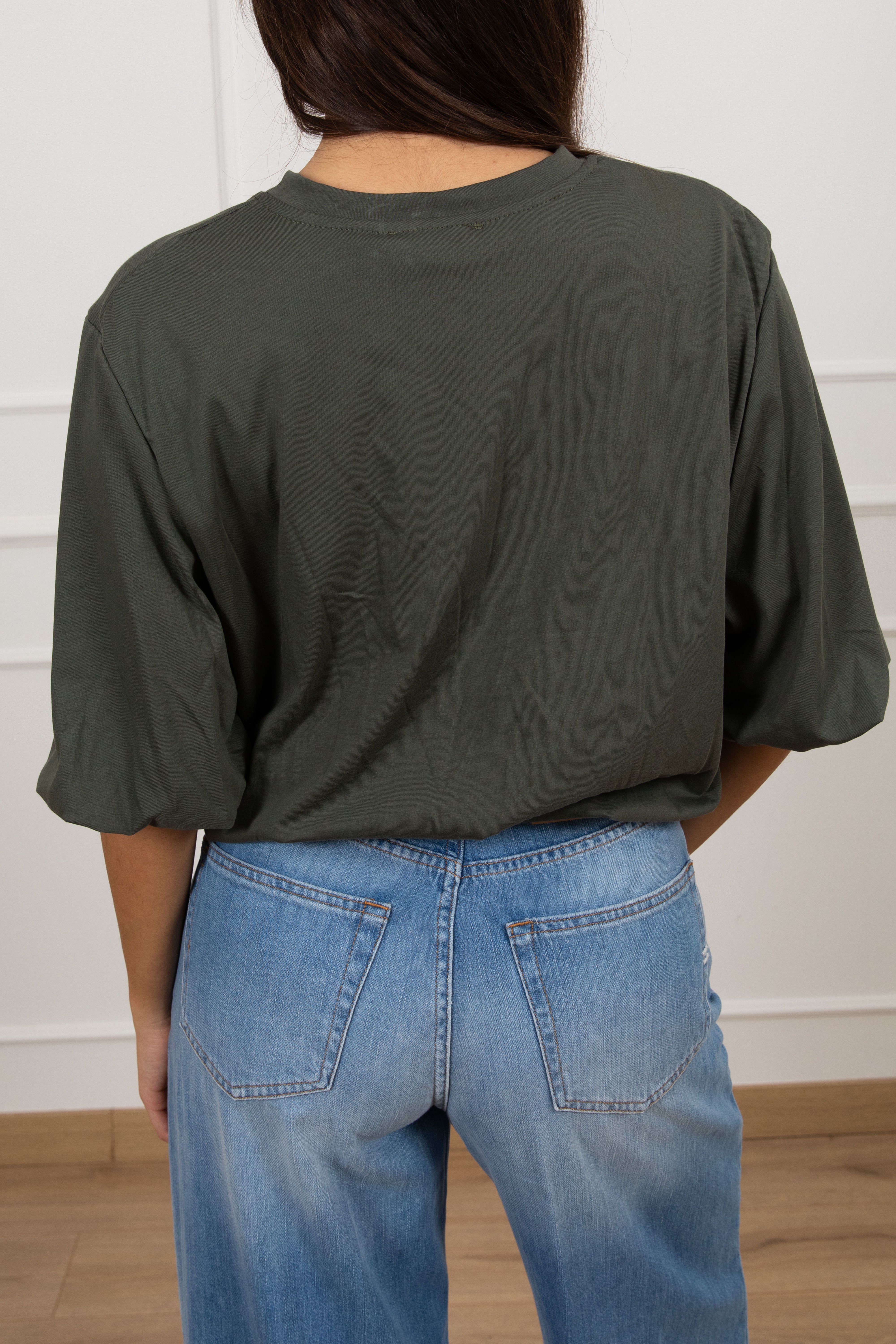 T-shirt a palloncino con banda paillettes Motel