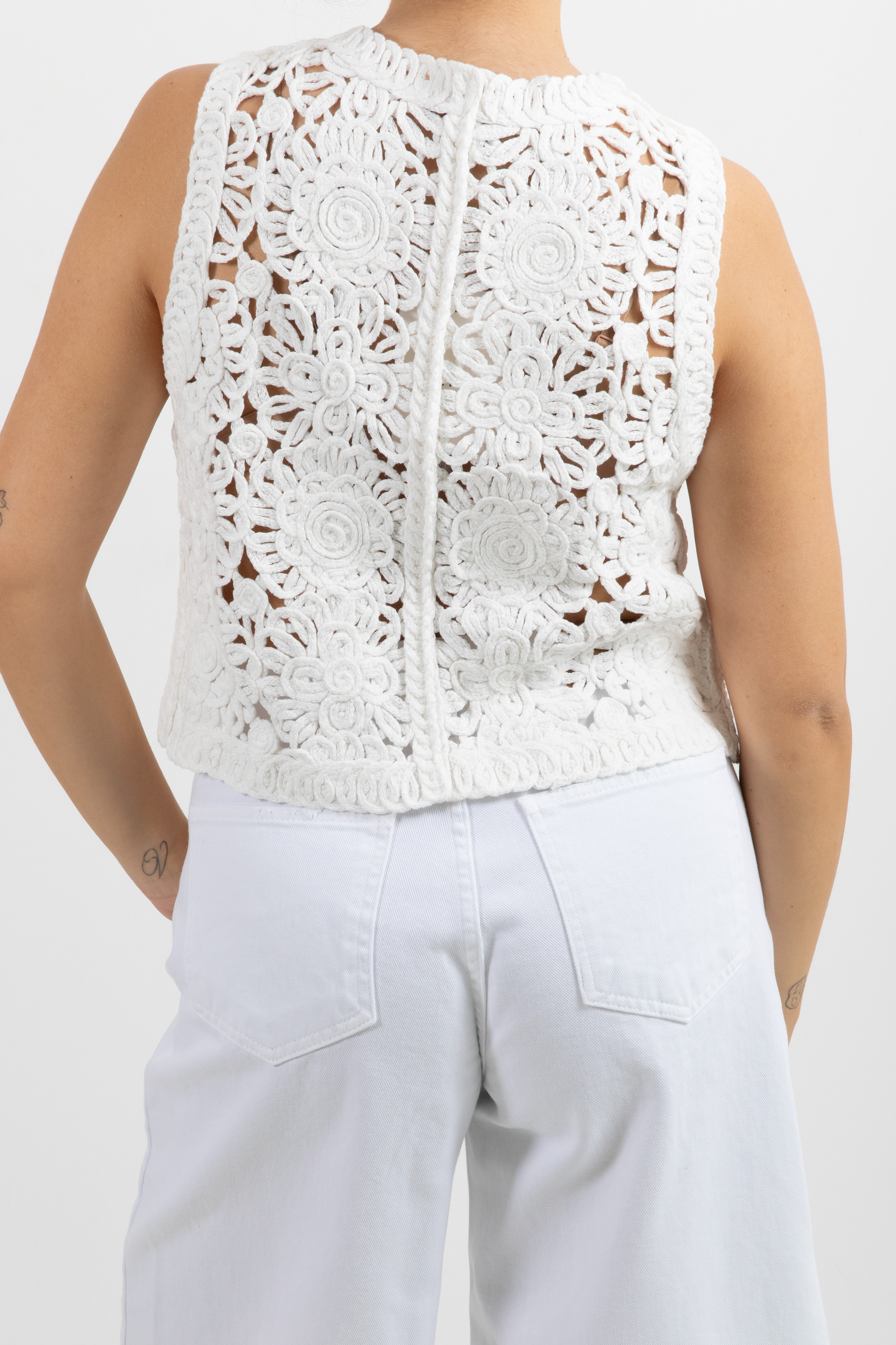 Gilet crochet a fiori Susy Mix