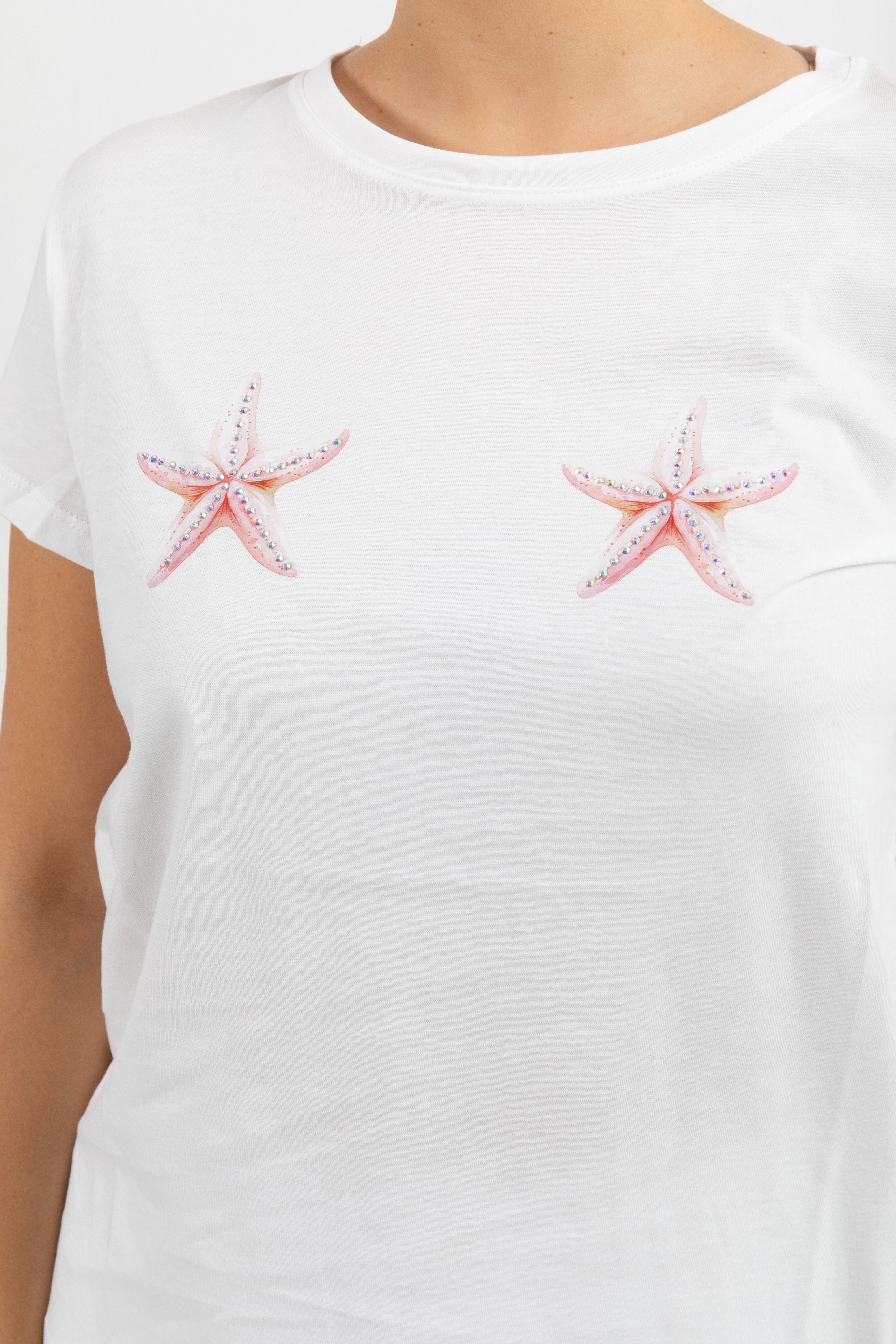 T-shirt conchiglie strass ViCOLO