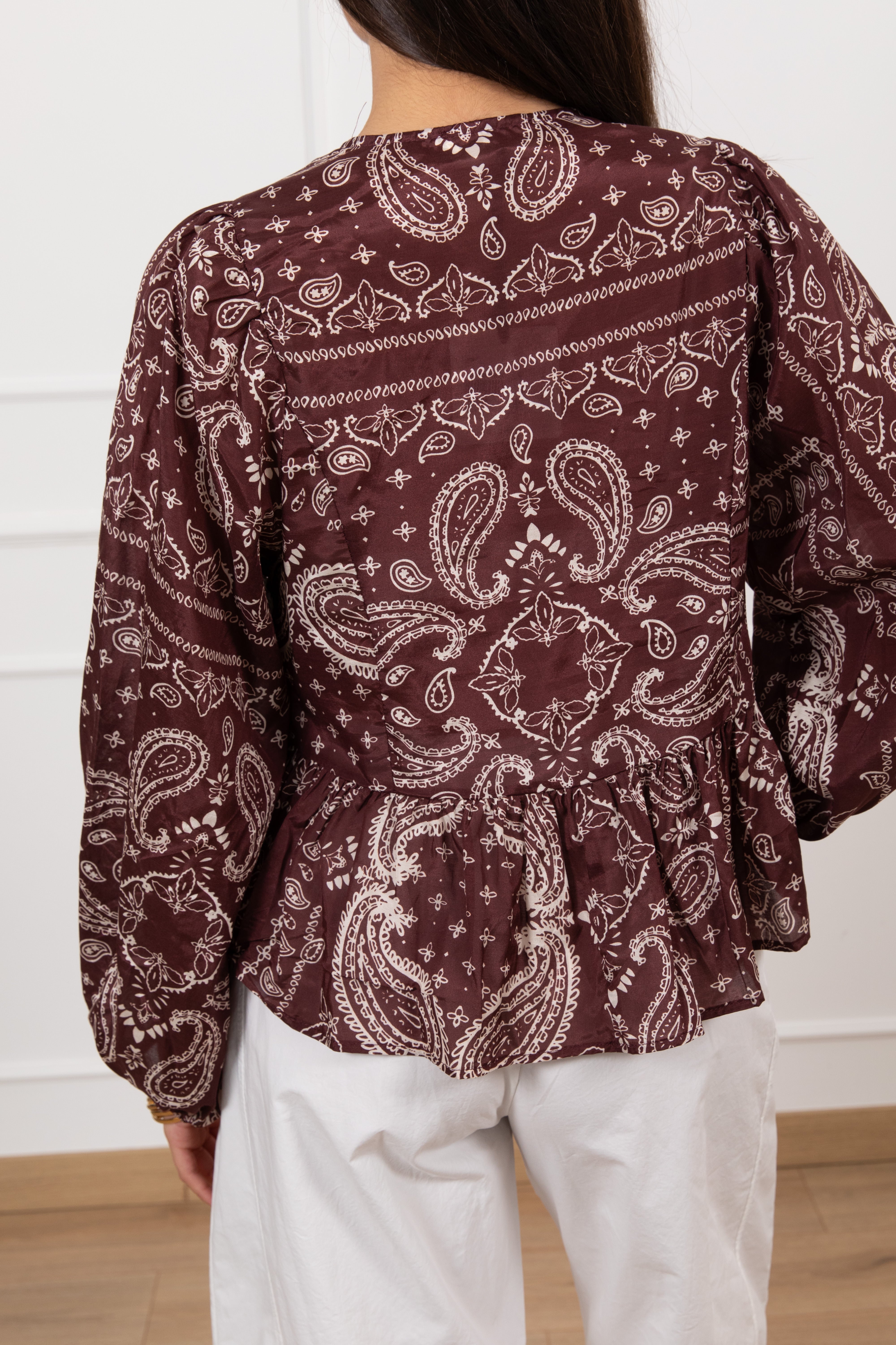 Blusa fantasia bandana con balza ViCOLO