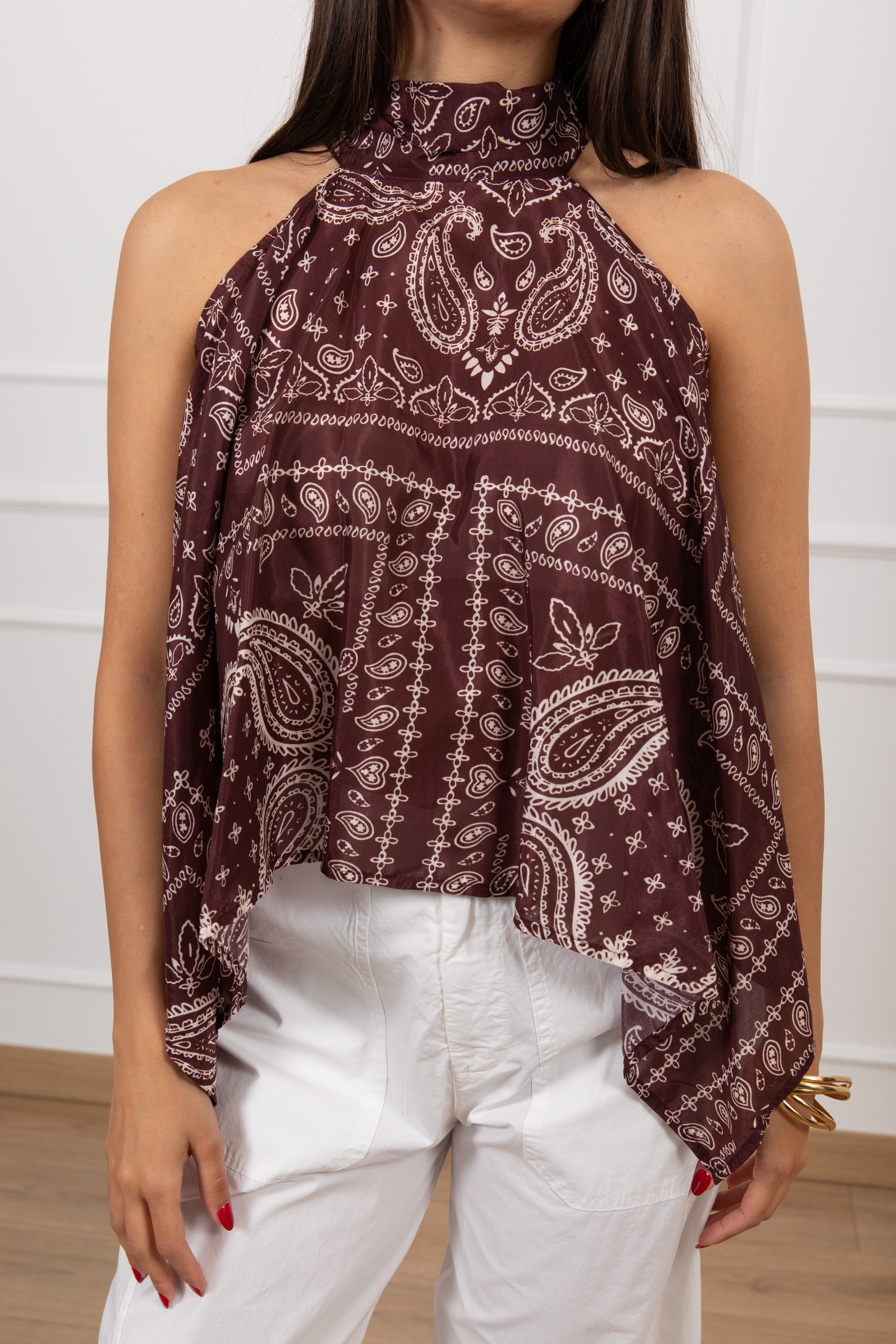Top fazzoletto fantasia bandana ViCOLO