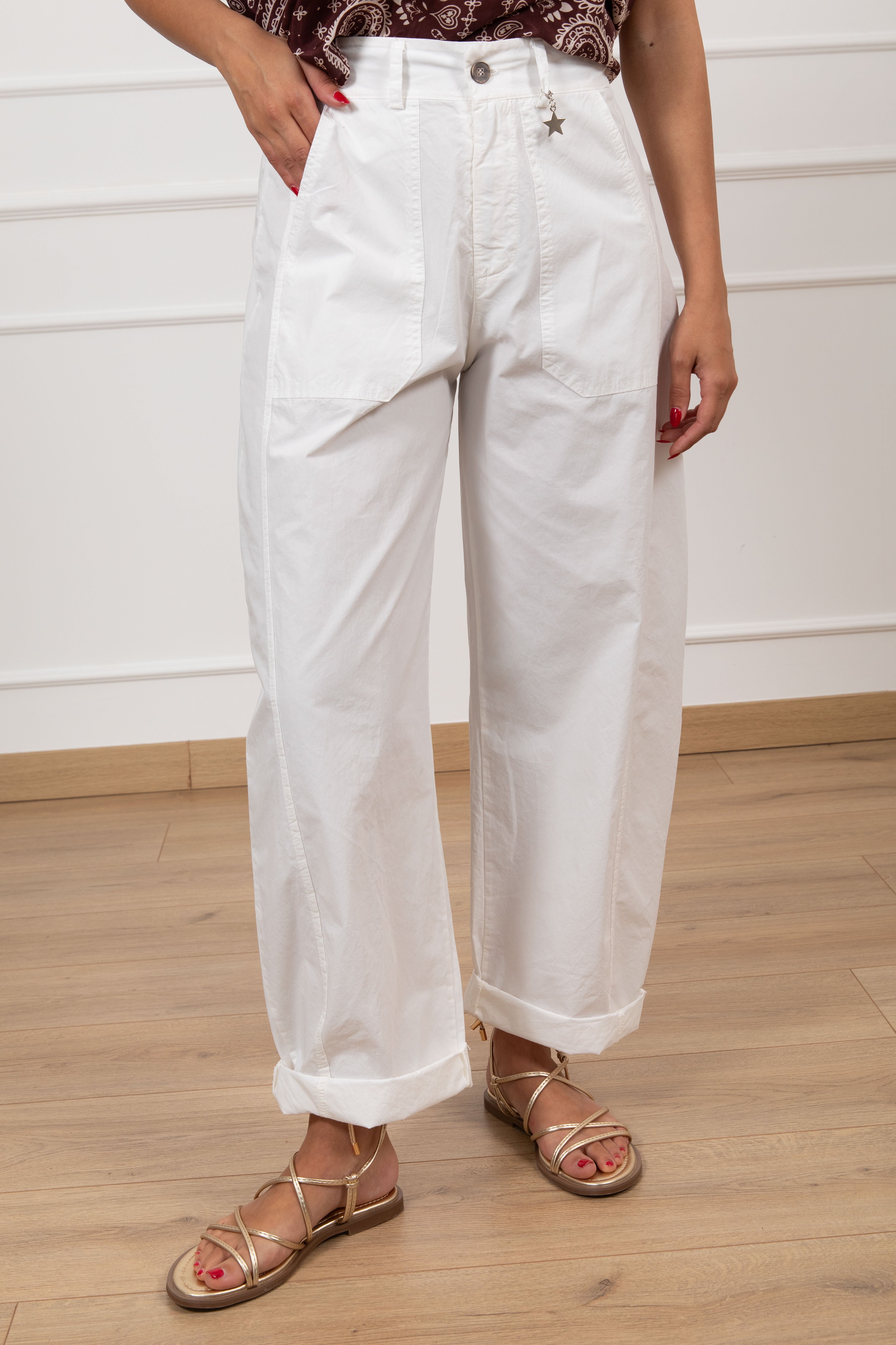 Pantalone egg-fit parachute con elastico sul retro Susy Mix