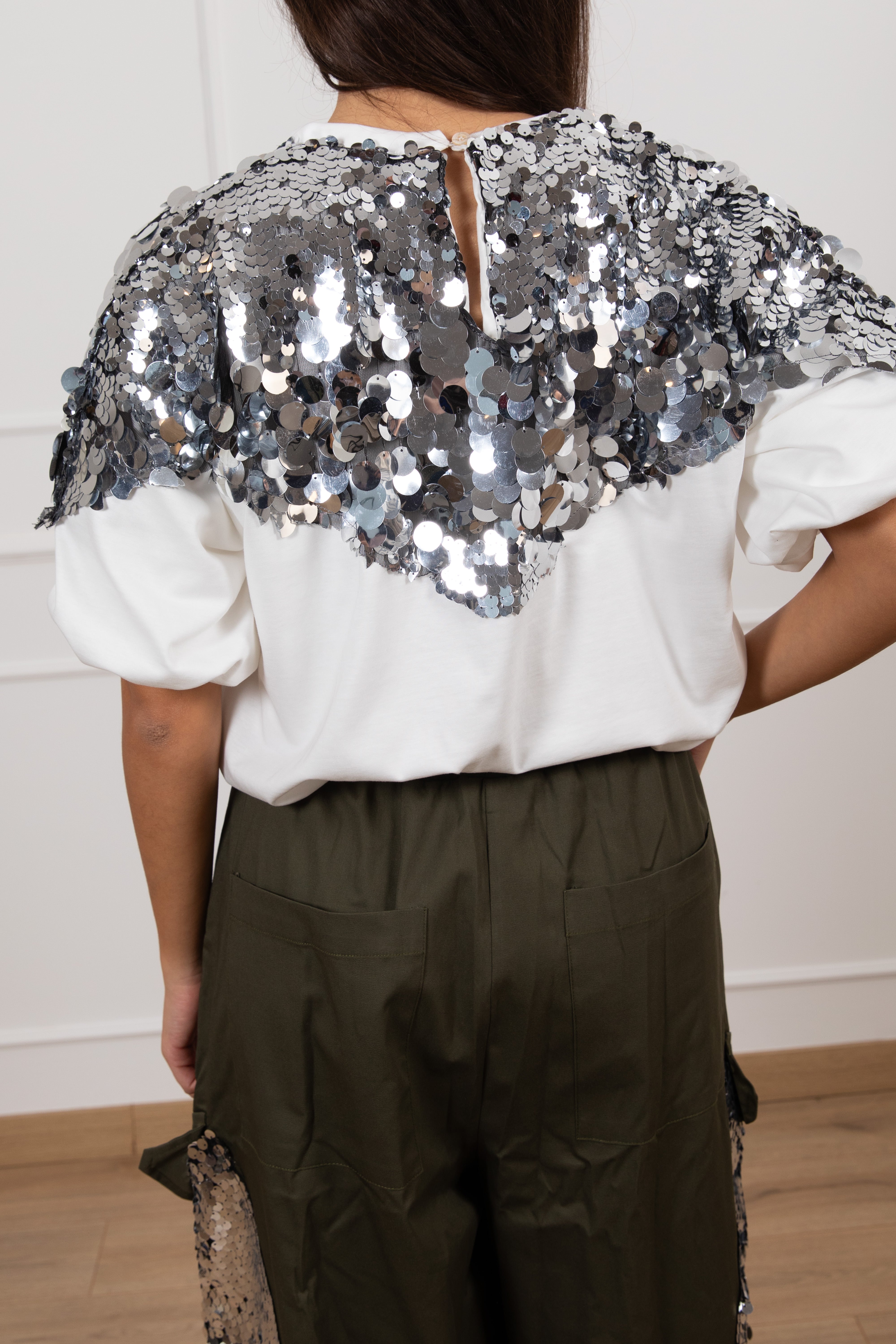 T-shirt a palloncino con paillettes Tensione IN