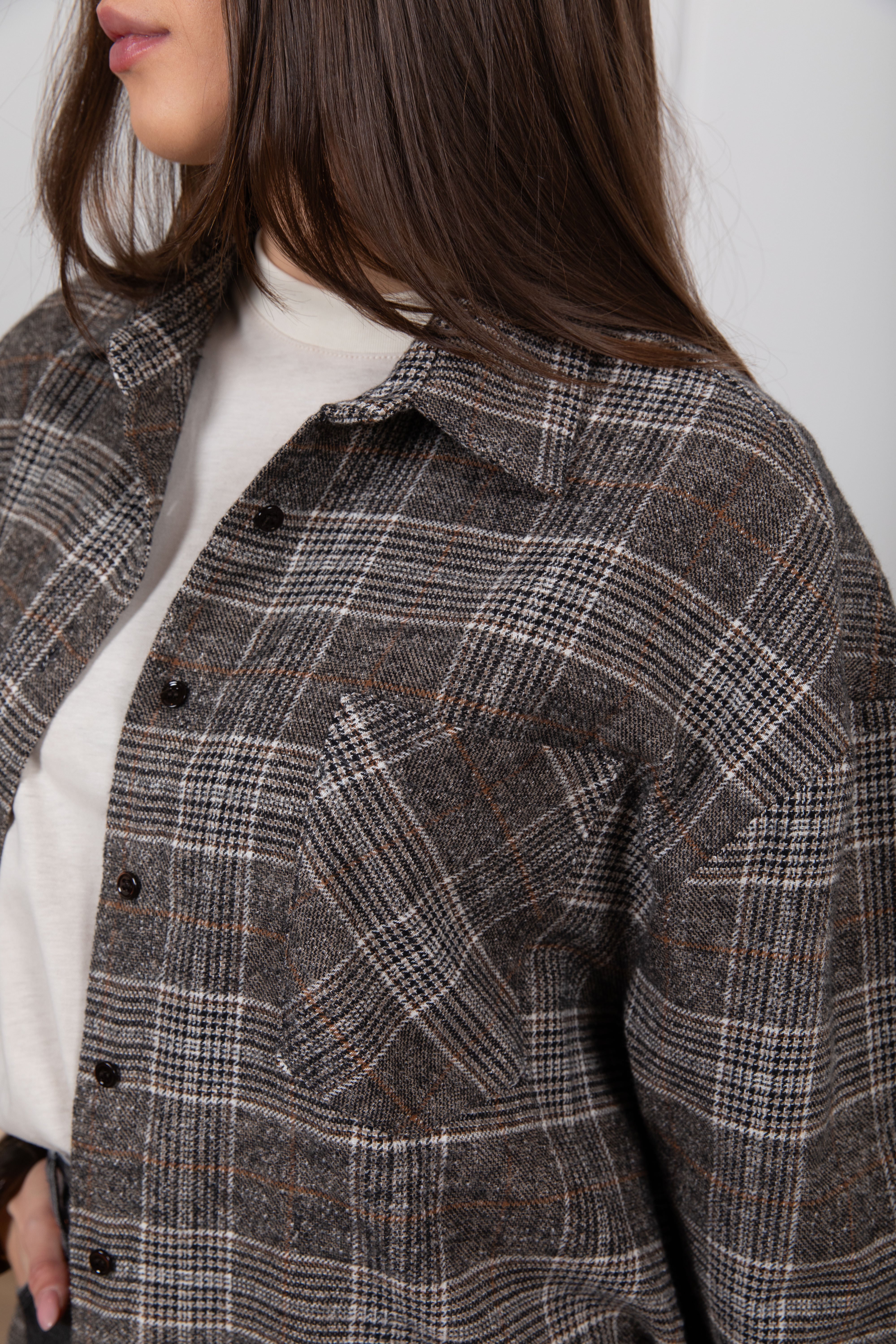 Camicia principe di galles in flanella ViCOLO