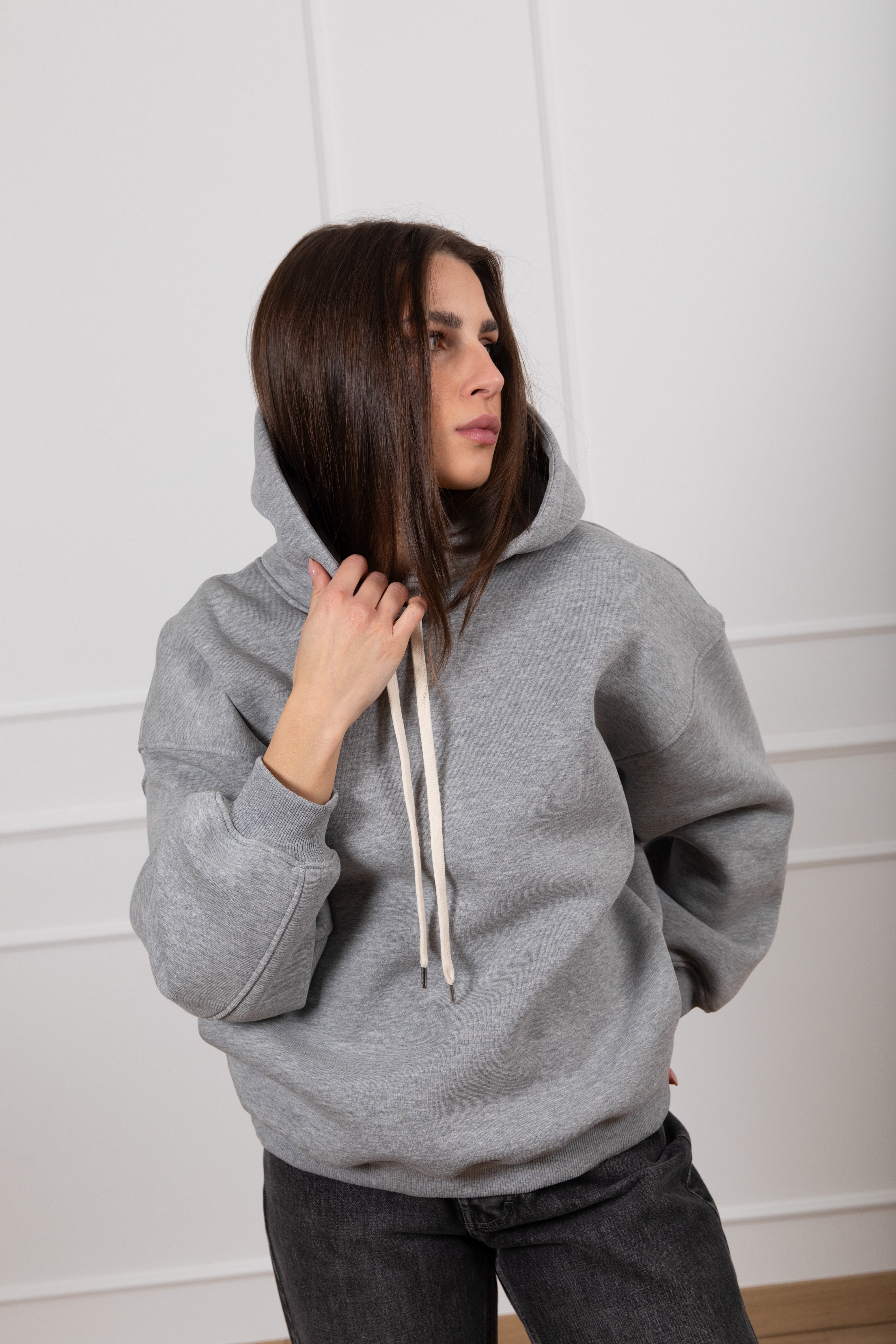 Felpa con cappuccio basic felpata ViCOLO