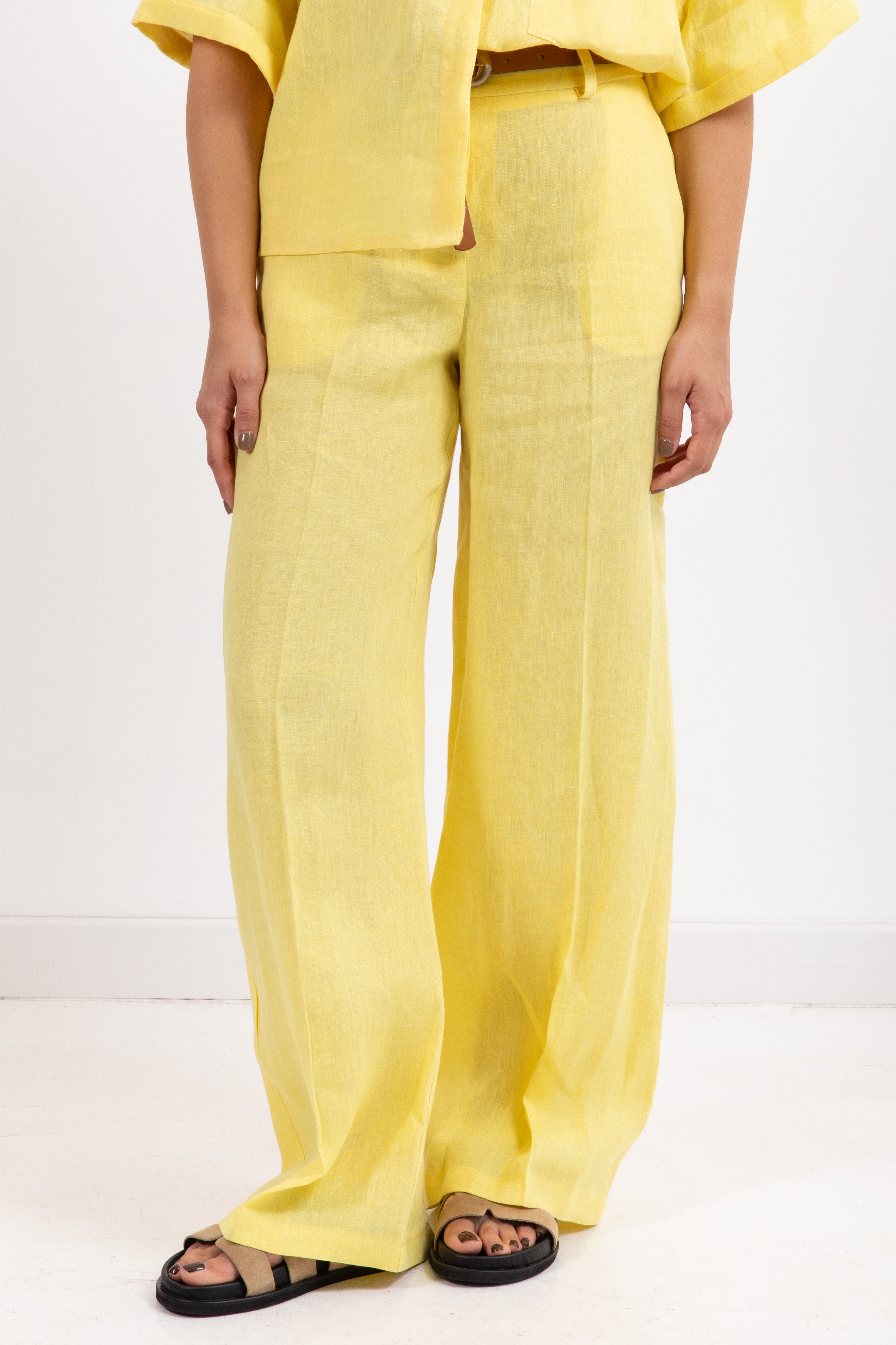 Pantalone gamba dritta 100% lino Tensione IN