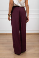 Pantalone sartoriale doppia pinces variante bordeaux Haveone