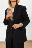 Giacca con bottone sul retro variante nero Haveone