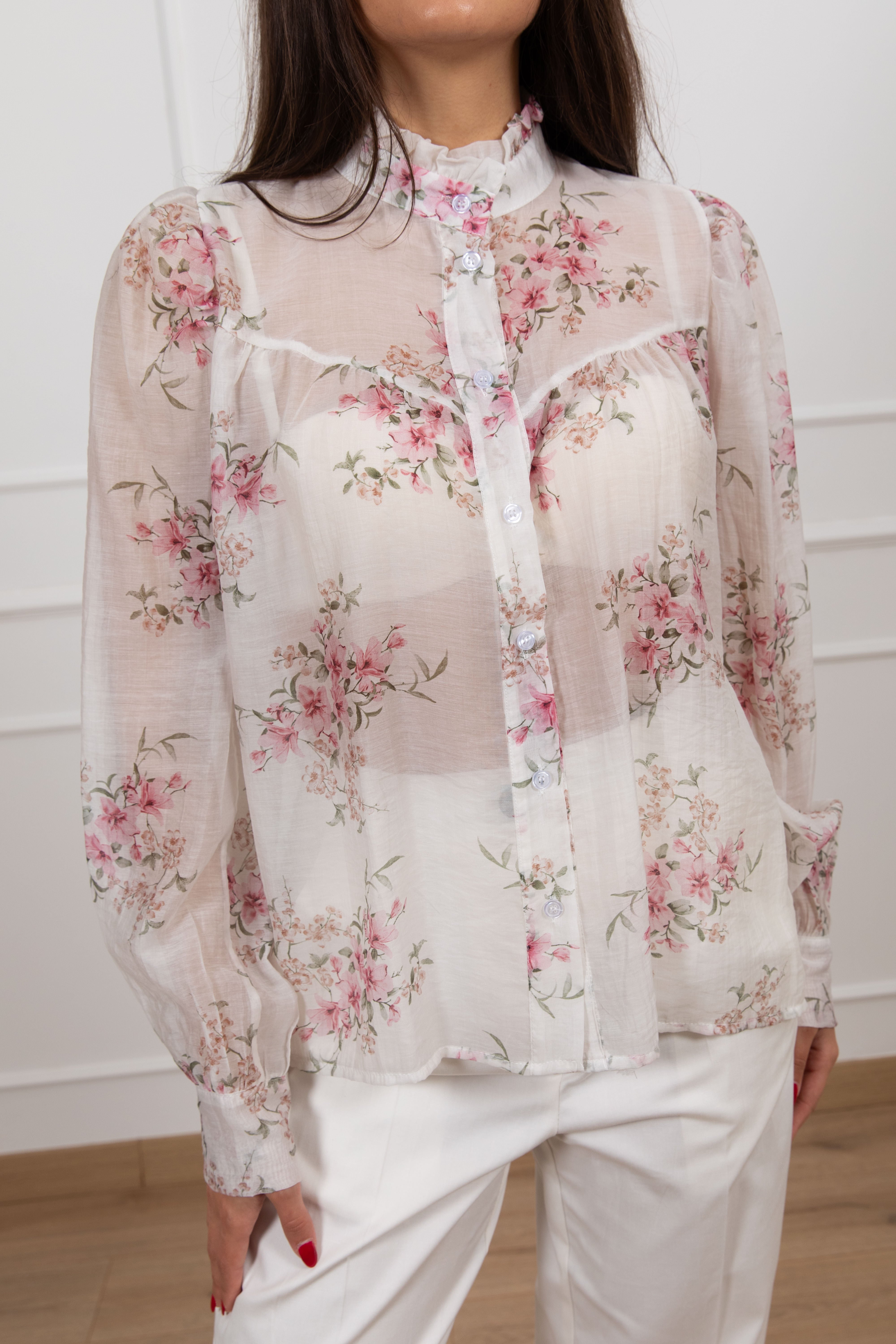 Camicia fantasia flowers rosa Susy Mix